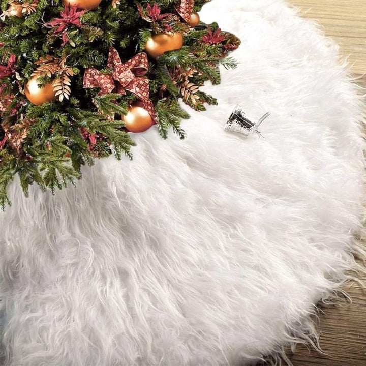 Woolous Weihnachtsbaum Rock Decke 95 cm Weihnachtsbaumdecke Aus Künstlicher Mongolischer Schafwolle