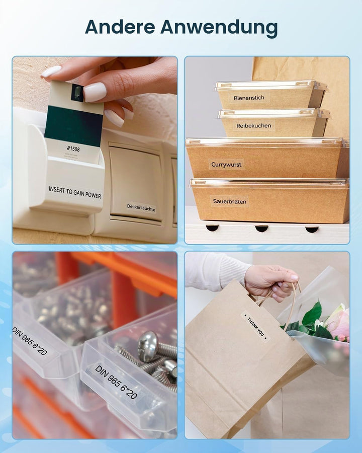 Fimax Clear Tape Cassette 12mm Schriftband Ersatz für TZe-131 TZ-131 Brother P-touch Bänder Transpar
