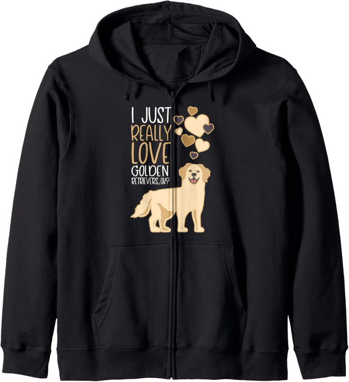 Cute Golden Retriever Lover - I Love Golden Retrievers Kapuzenjacke