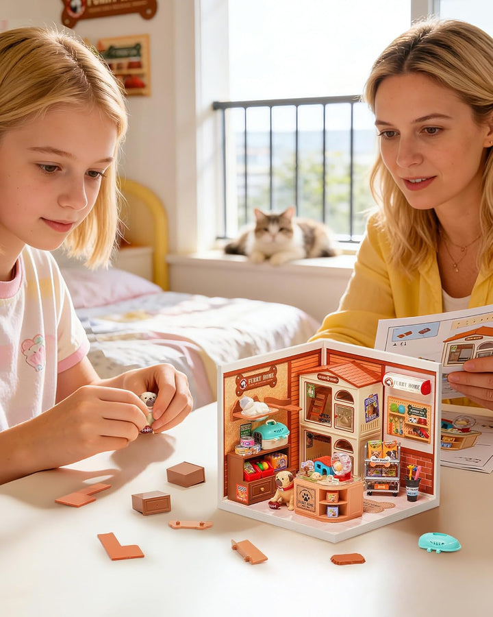 Rolife Super Creator DIY Miniature House Miniatur Haus Bausatz Selber Bauen Deko für Schreibtisch Bü