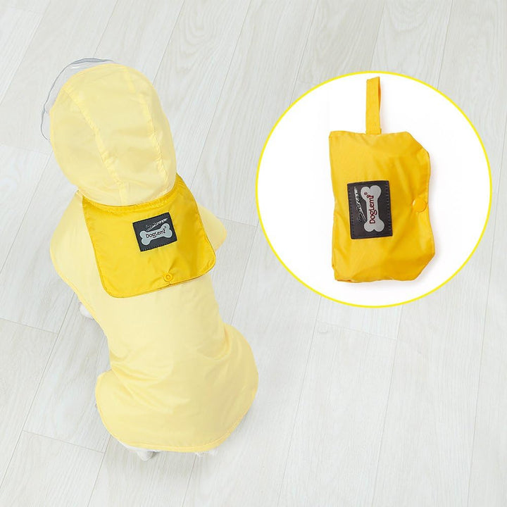Regenjacke für Hunde, Wasserdichter Hundemantel mit Kapuze，Hundemantel Einstellbar für Kleine, Mitte