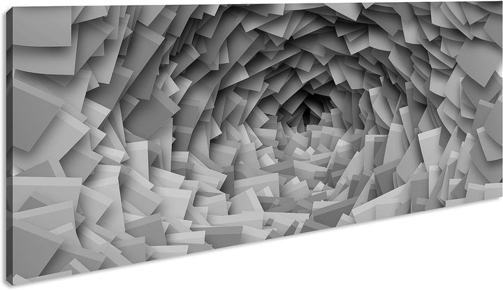 Kunterbunte Notitz-Zettelei Panorama 80x40 cm Effekt: Schwarz/Weiss als Leinwandbild, Motiv fertig g
