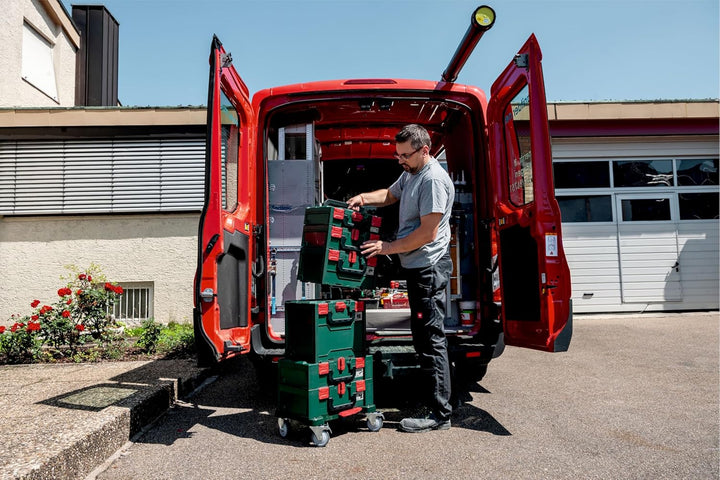 metabo metaBOX 118 leer - Werkzeugkoffer stapelbar, IP43 Schutz, robust & bruchsicher, 8,4L Volumen,
