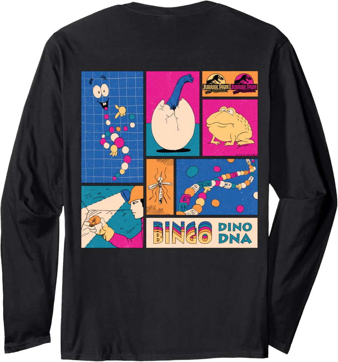 Jurassic Park 30th Anniversary Bingo Dino DNA Retro Langarmshirt