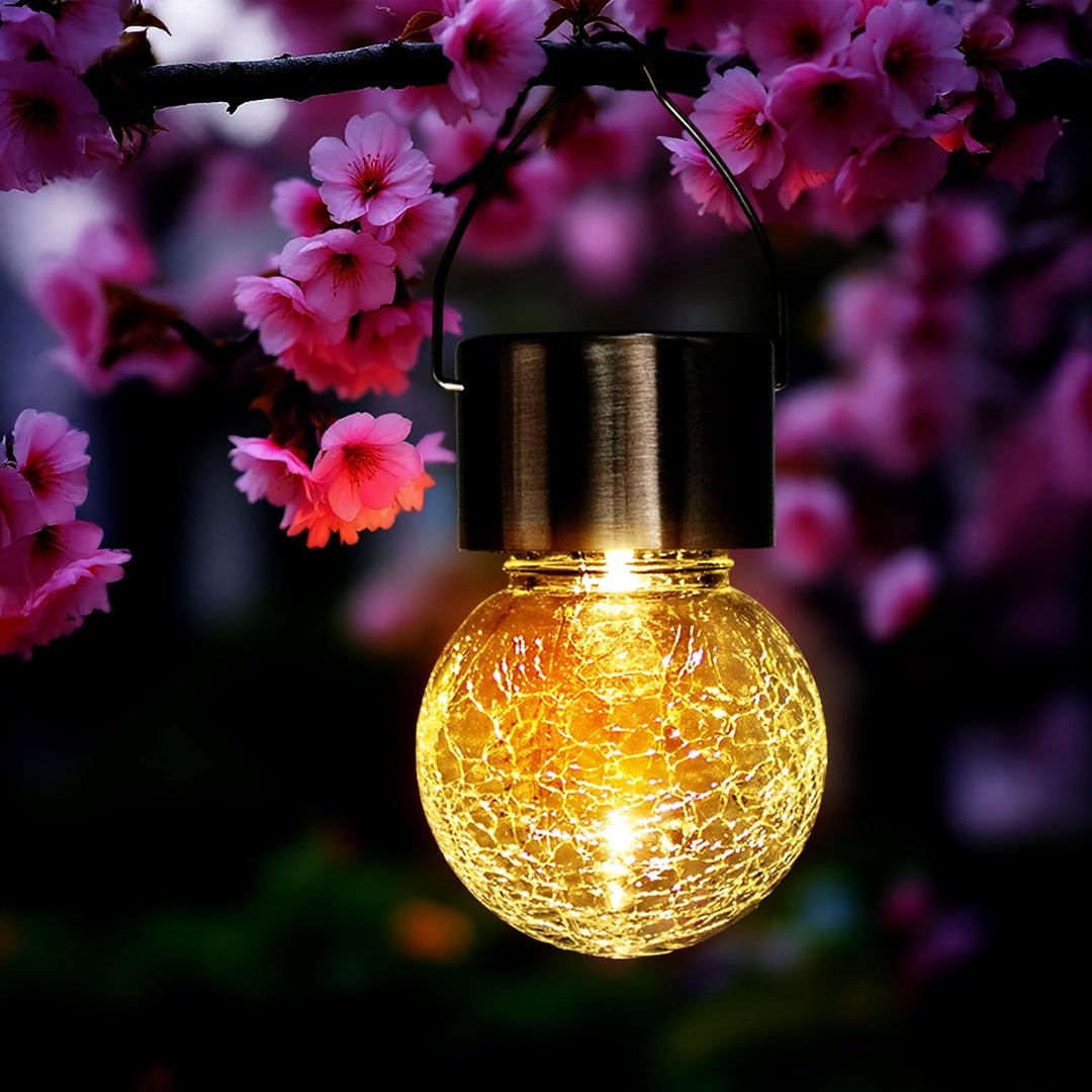 Spetebo 5x LED Solar Hängeleuchte - Garten Deko Solarleuchte Gartenleuchte Hängelampe