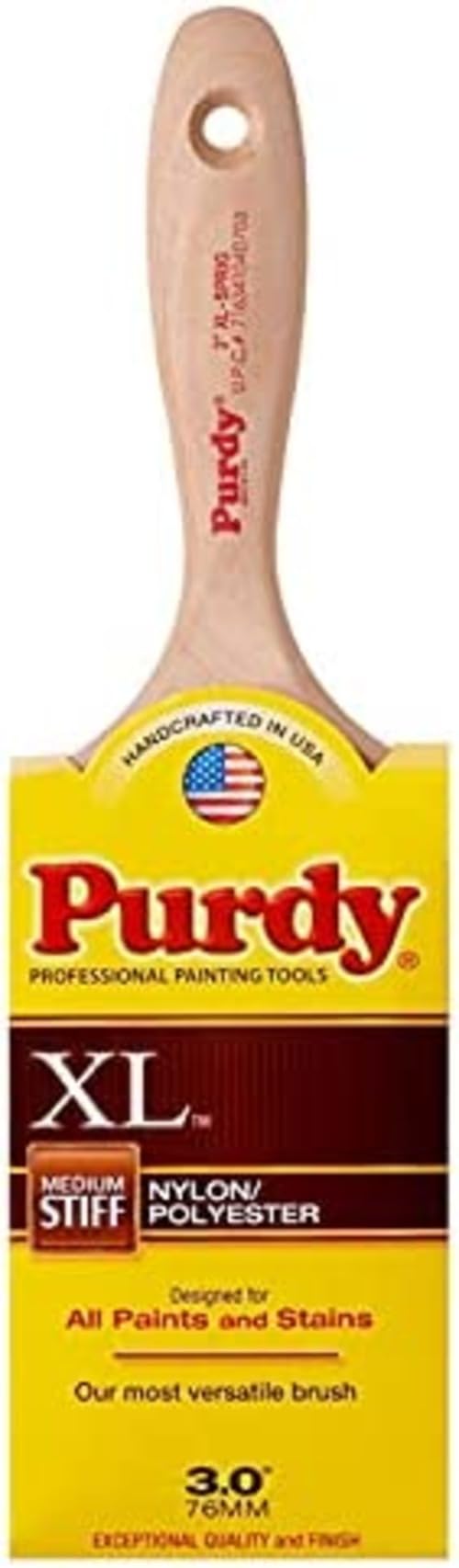 Purdy XL Sprig Nylon/Polyester Bürste mit flachem Rand, Mischgewebe, Mehrfarbig, 7,6 cm 75 mm Flache
