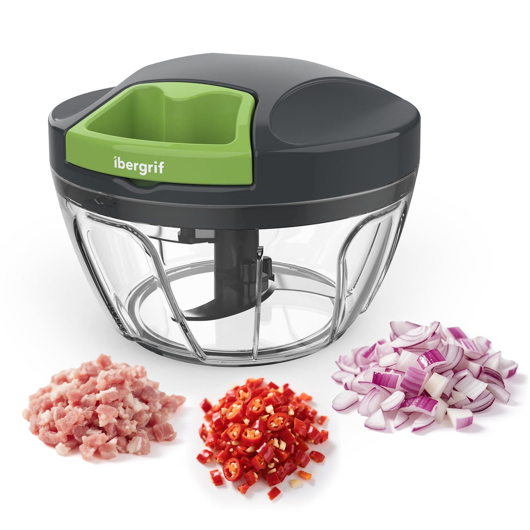 Ibergrif M501 Zwiebelschneider Manuell, Multifunktionaler Zwiebel Zerkleinerer, Multizerkleinerer mi