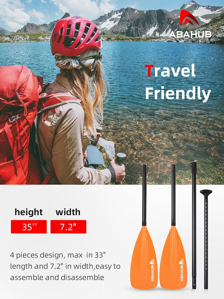 Abahub 2 in 1 Sup Kajak Paddel Aluminium Einstellbares Stand Up Paddle für Paddleboard, Aluminiumleg