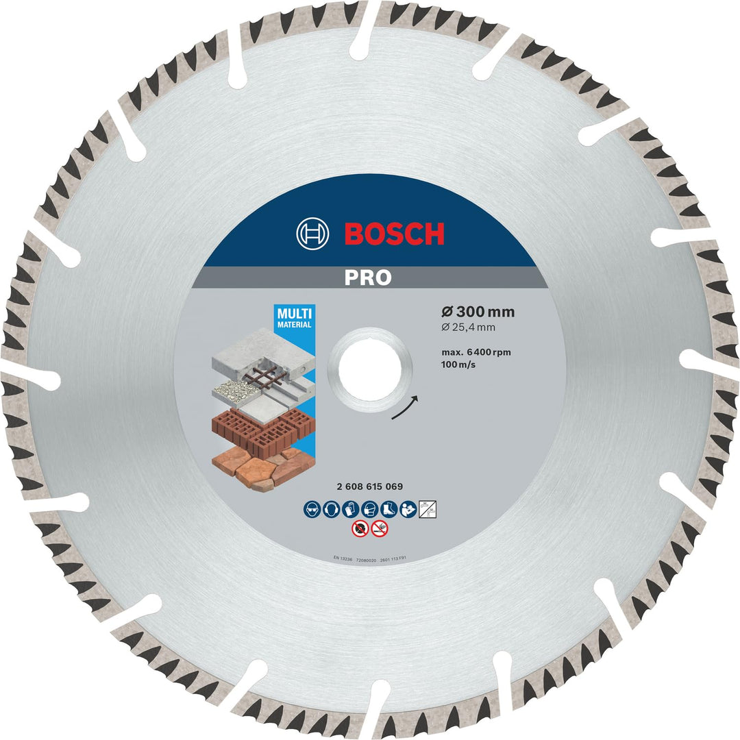 Bosch Professional Diamanttrennscheibe Standard for Universal (Beton und Mauerwerk, 300 x 25,40 mm,