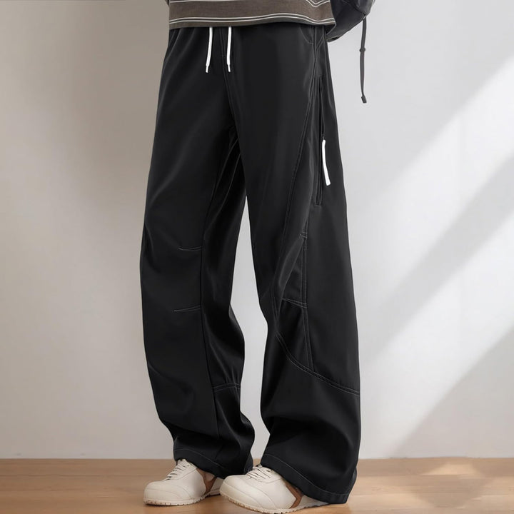 Regenhose Herren wasserdichte Fahrradhose Leichte Winddichte Outdoorhose Elastisch Taille Wanderhose