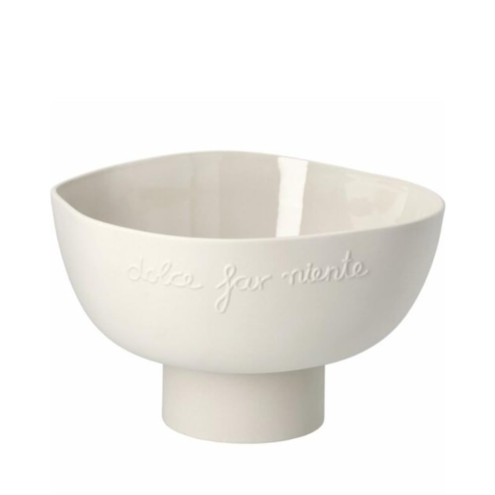 Räder Schale auf Fuss „Dolce far niente“ – Schale aus Steinzeug – Cucina Italiana Kollektion – Beige