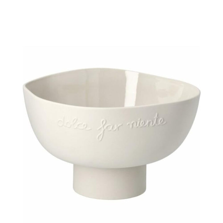 Räder Schale auf Fuss „Dolce far niente“ – Schale aus Steinzeug – Cucina Italiana Kollektion – Beige