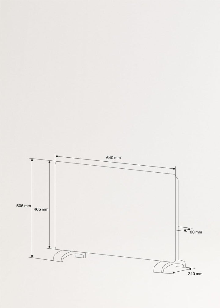 CREATE/WARM CRYSTAL 1500W / Konvektionsheizung Glaskonvektor Elektroheizer/Schwarz/WLAN & APP Konnek