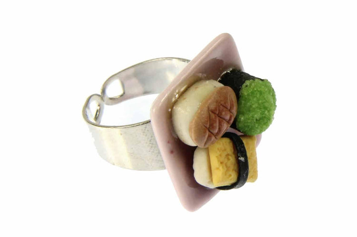 Miniblings Sushi Maki Nigiri Ring - Sushi Maki Nigiri - Handmade Modeschmuck I Fingerring mit Motiv