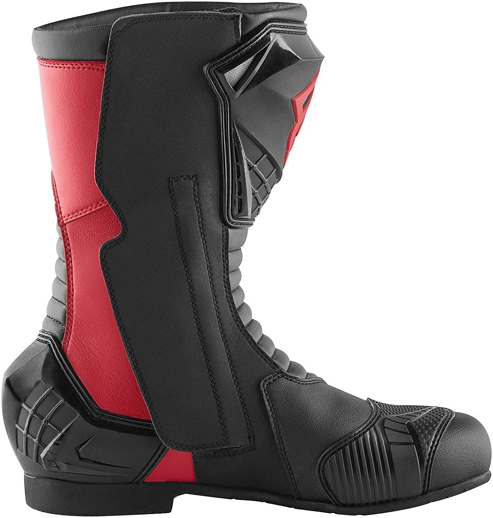 Bogotto Losail Motorradstiefel, schwarz/rot, 40 40 EU Schwarz Rot, 40 EU Schwarz Rot
