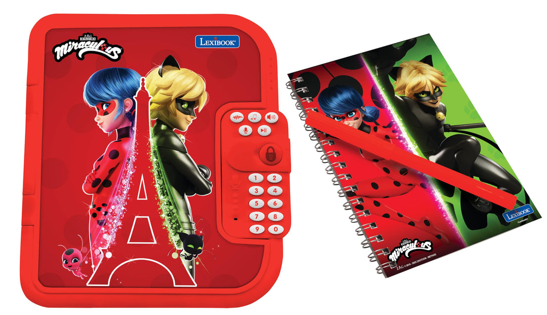 Lexibook, Miraculous Ladybug Schwarze Katze: Elektronisches Tagebuch mit Stift und Notizbuch inklusi