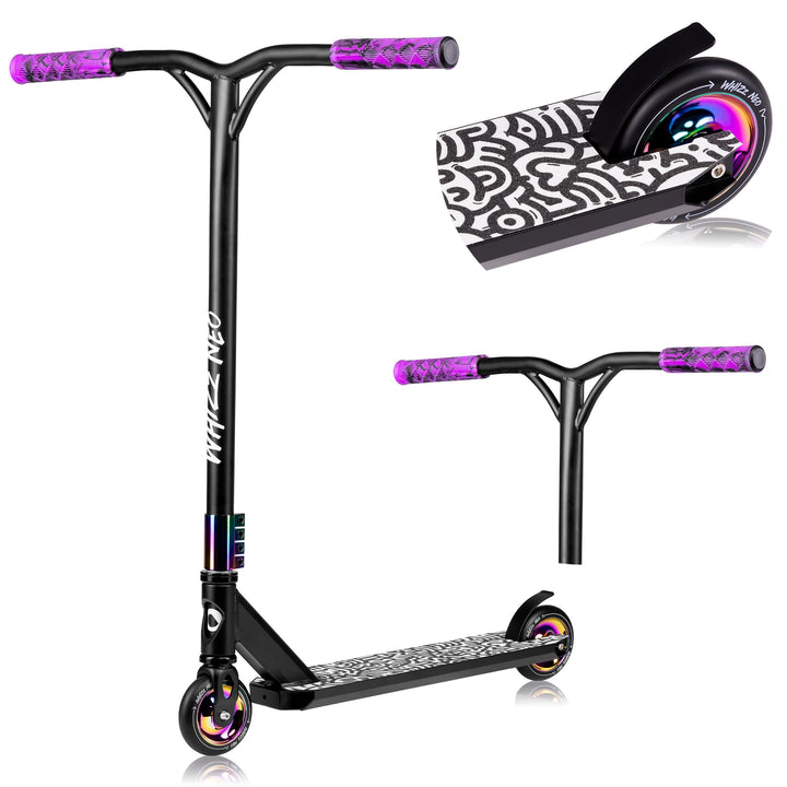 Lionelo Unisex Jugend Lo-whizz Scooter L Neo Schwarz, L Neo Schwarz
