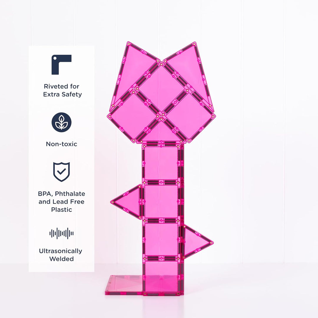 CONNETIX Magnetische Fliesen Charity Edition Pink Pack, 20 Stück