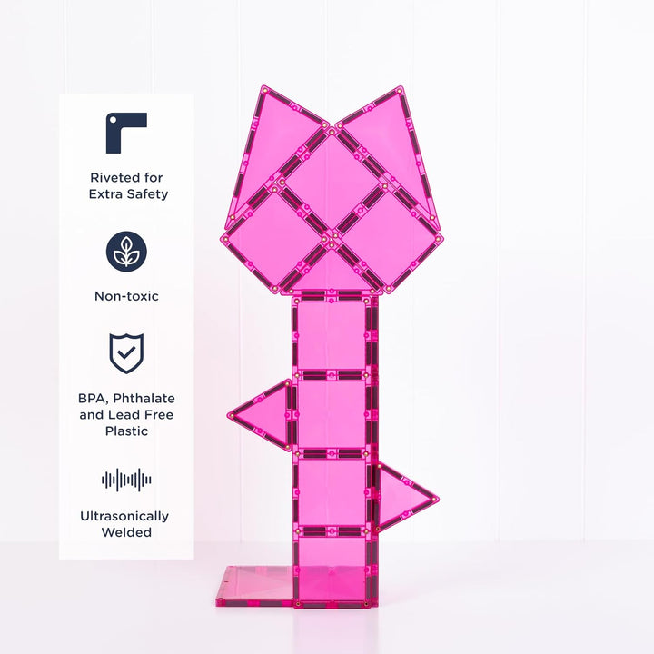 CONNETIX Magnetische Fliesen Charity Edition Pink Pack, 20 Stück