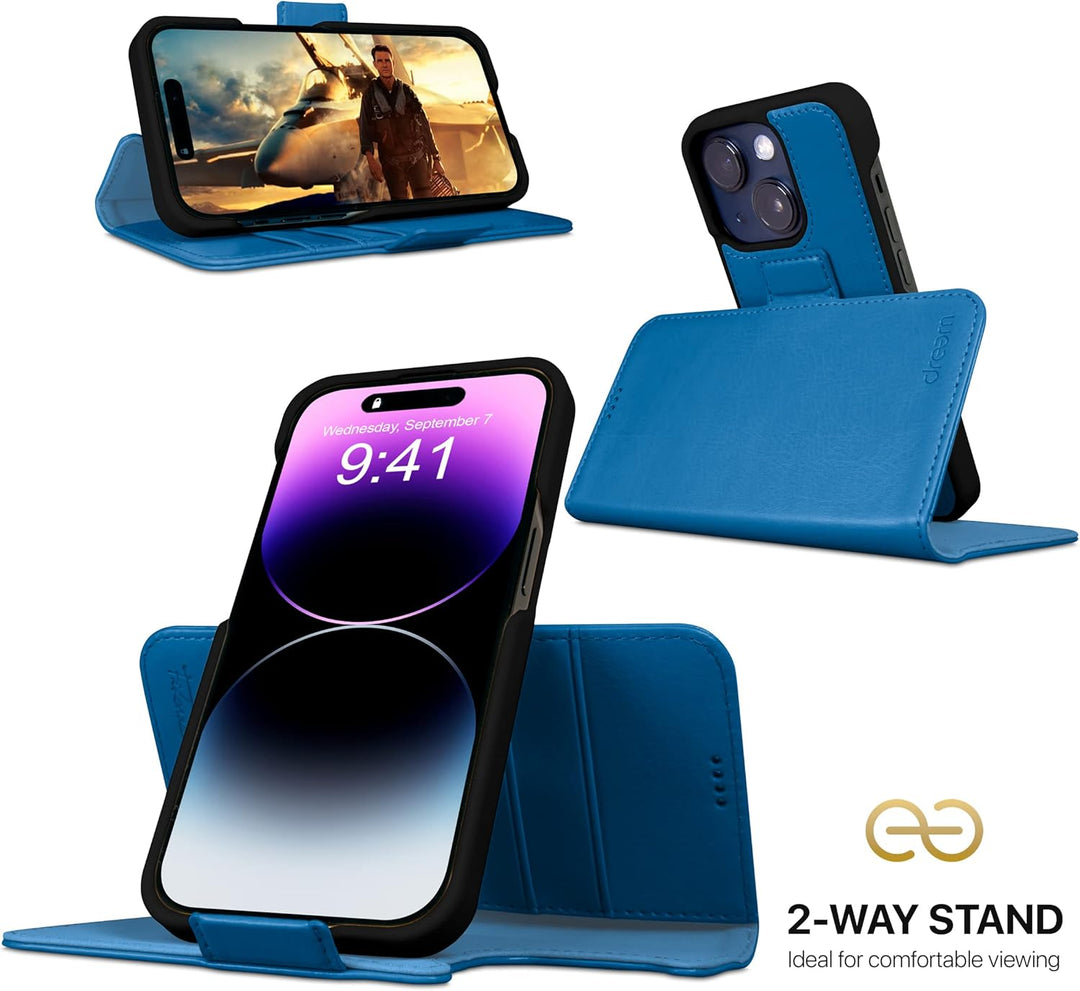 Dreem Fibonacci iPhone 14 Plus Brieftaschen-Etui / 2-in-1 stossfestes Etui und abnehmbares Folio aus