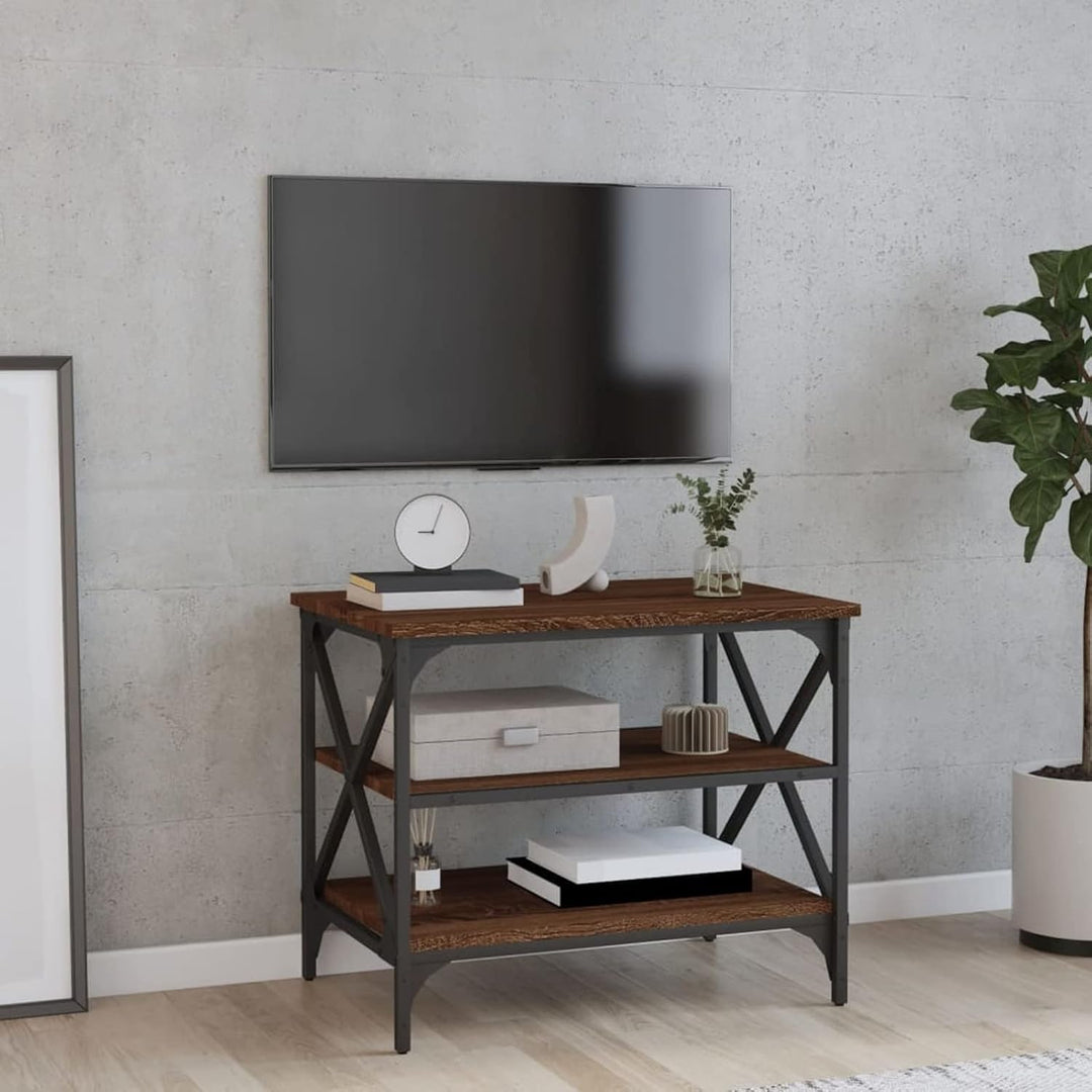 Tidyard TV Schrank Lowboard Fernsehschrank Sideboard Fernsehtisch HiFi-Schrank TV Möbel Braun Eichen