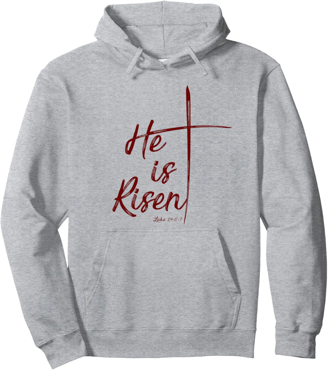 Christian gift bible verse inspirational gift He is Risen Pullover Hoodie