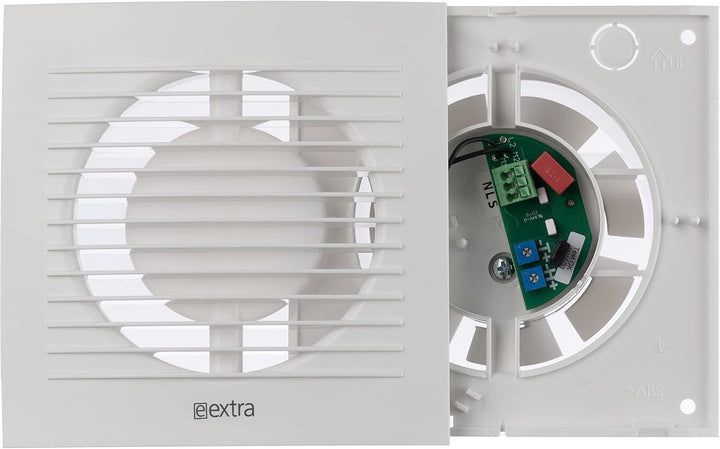 LIRAST Ø 100mm Weiss Badlüfter mit Timer und Feuchtesensor - Lüftter für Effiziente Belüftung im Bad
