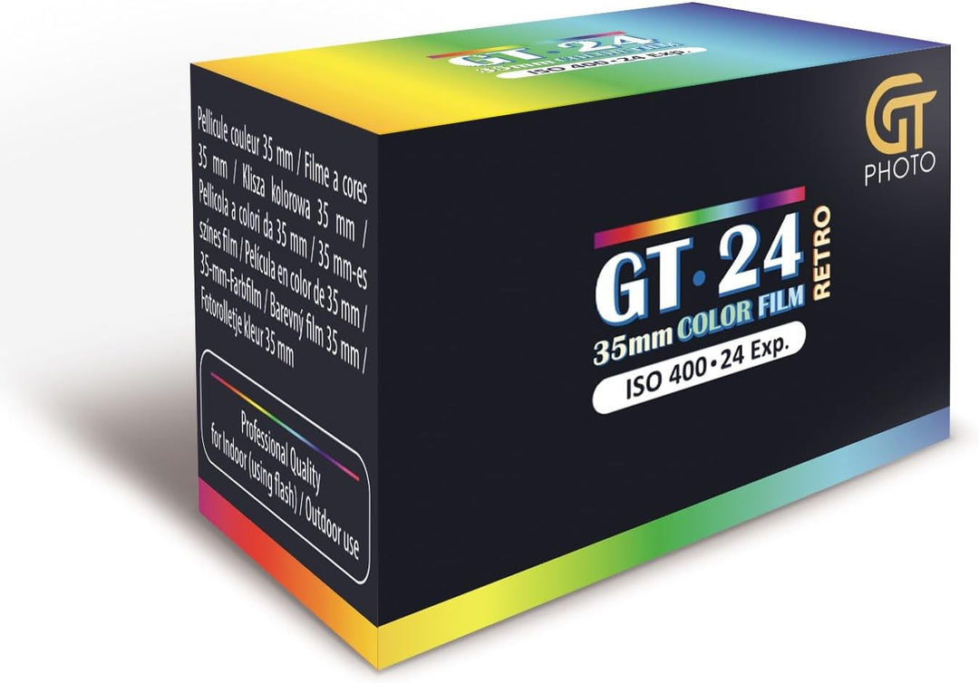 GT Photo Retro-Fotofilm, 35 mm, für 24 Fotos, Blau 1x, 1x