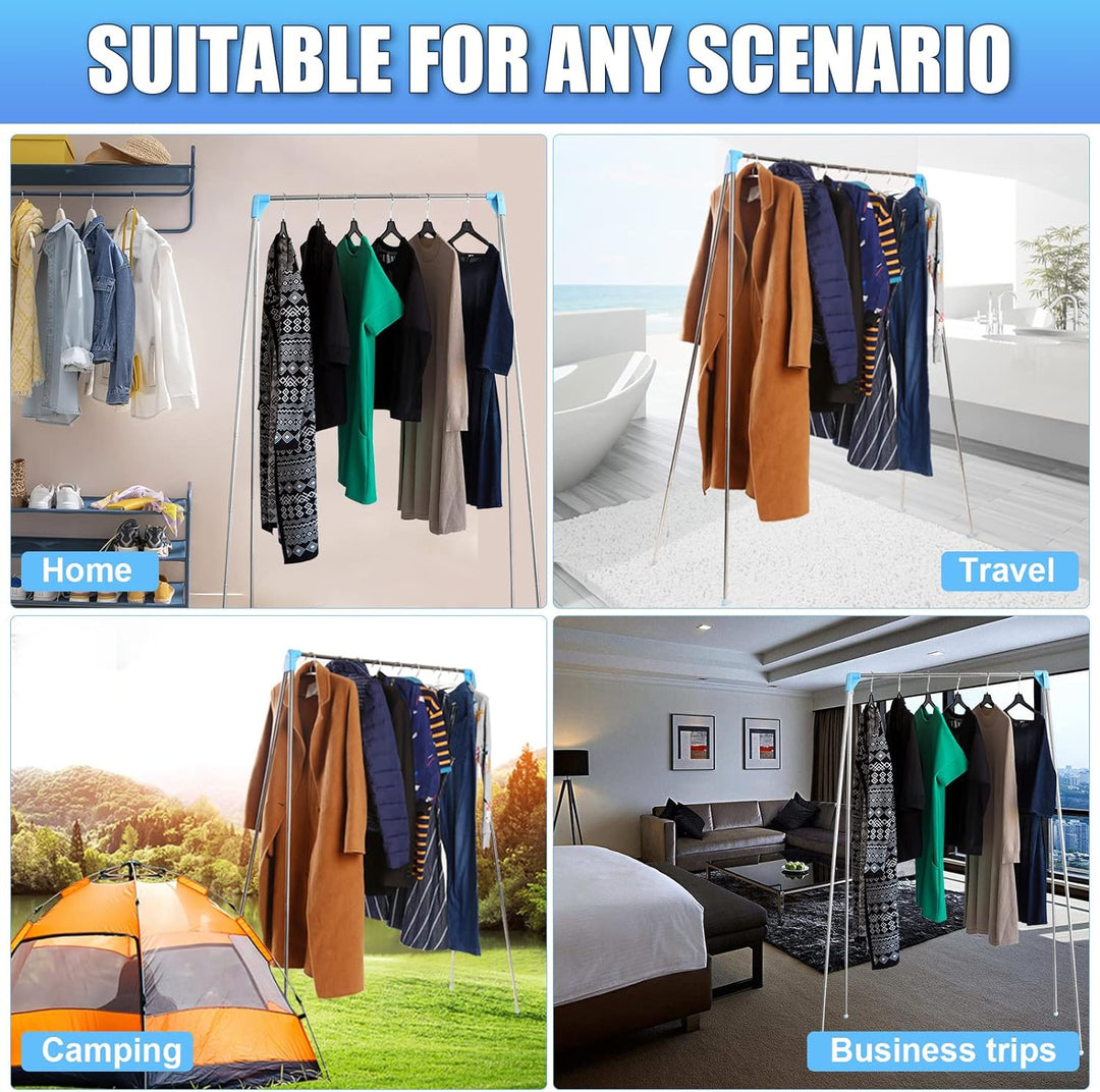 LMYDIDO Kleiderständer Klappbar Tragbarer, Ausziehbarer Kleiderstänge, Verstellbarer Reise-Kleiderst