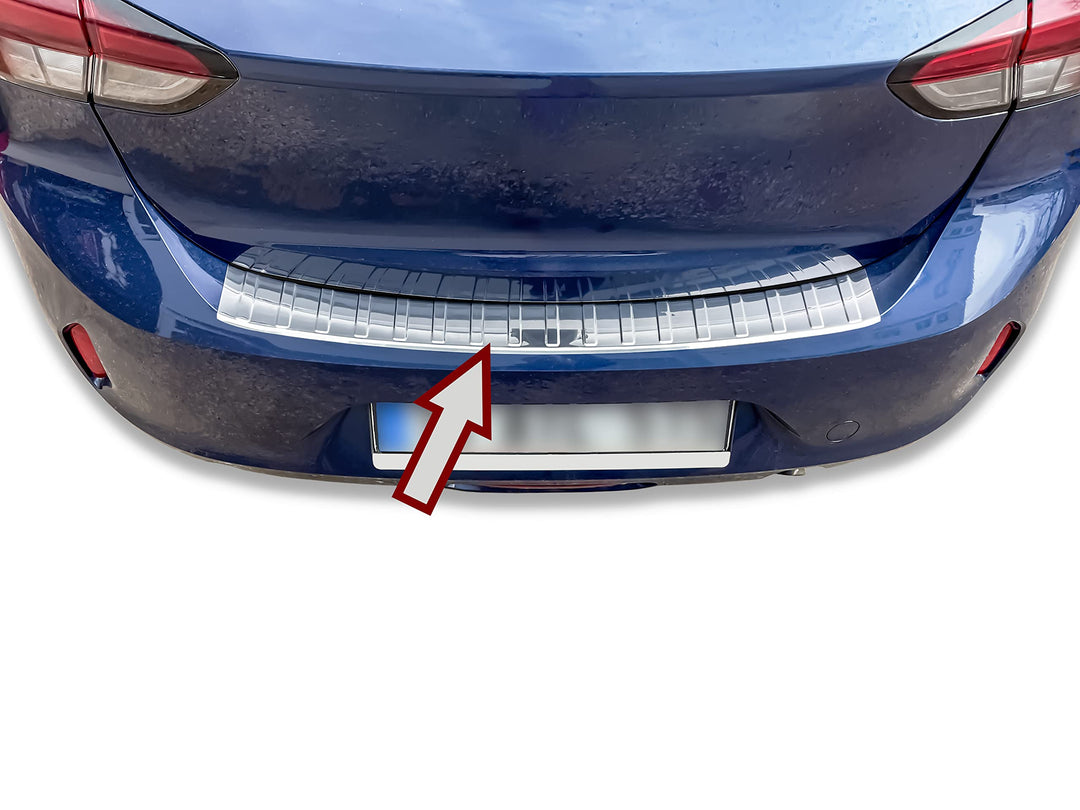 Ladekantenschutz Edelstahl MATT kompatibel für OPEL Corsa F | BJ ab 2019 | premium Qualität von RECA