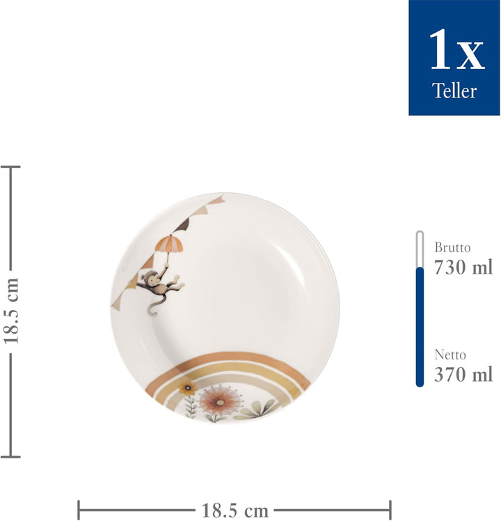 Villeroy &amp; Boch – Boho kids Roar like a lion Kinderteller tief, tiefer Teller für Kinder, Porzellant