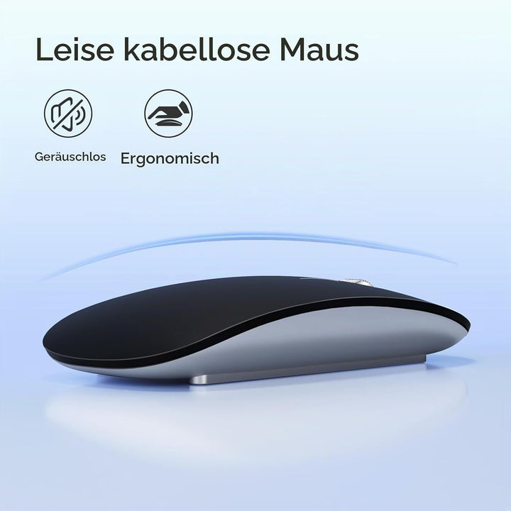 Uiosmuph U30 Bluetooth Maus Kabellose, Wiederaufladbare Leise (BT5.1+ BT5.1+ USB) Funkmaus Laptop Wi