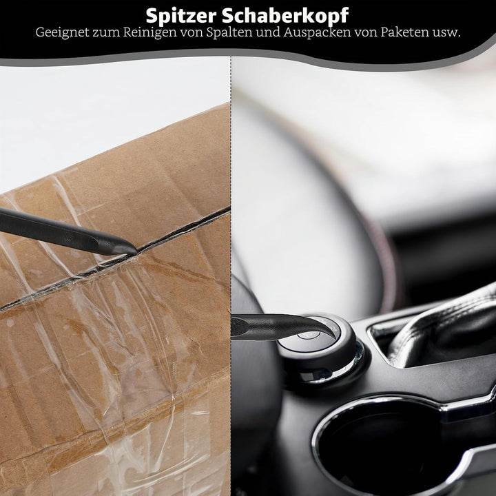12 Stück Kunststoff Schaber Mehrzweck Plastik Schaber Werkzeug Set Modellbau Werkzeug Kunststoffscha