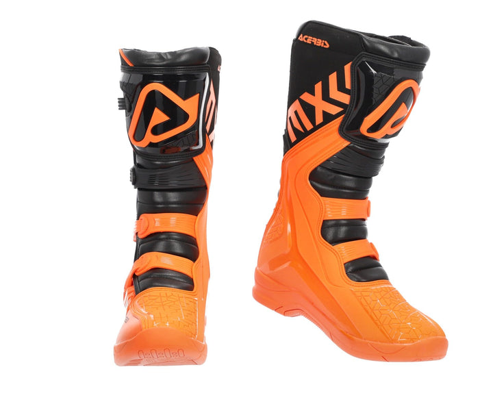 Acerbis Mens Stivale X-Team Blu/Bianco T.46 Motorcycle Boot 43 EU Orange Schwarz, 43 EU Orange Schwa