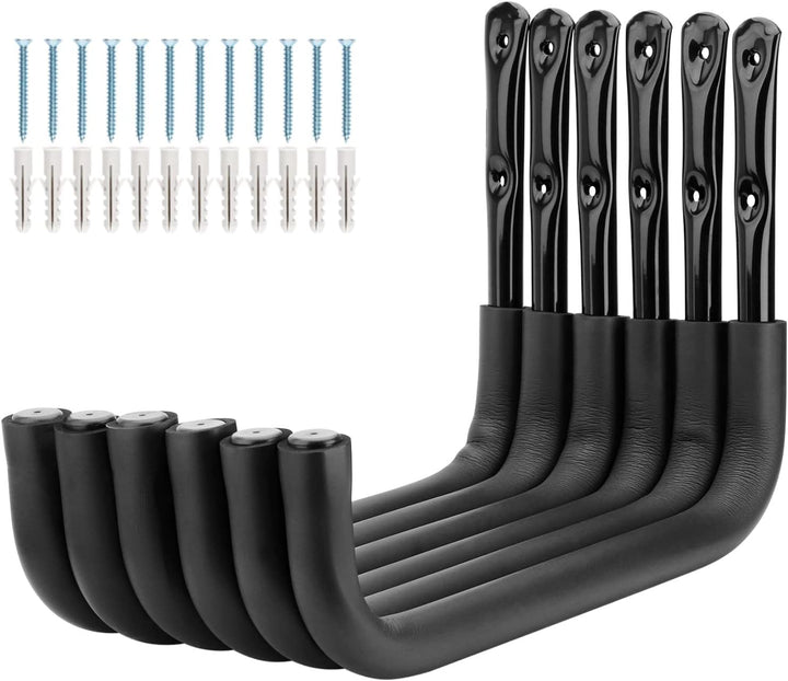 pipabiba Garagenhaken, Kajak-Aufbewahrungshaken, 6 Stück, robuste Kleiderbügel für Gartenwerkzeuge,