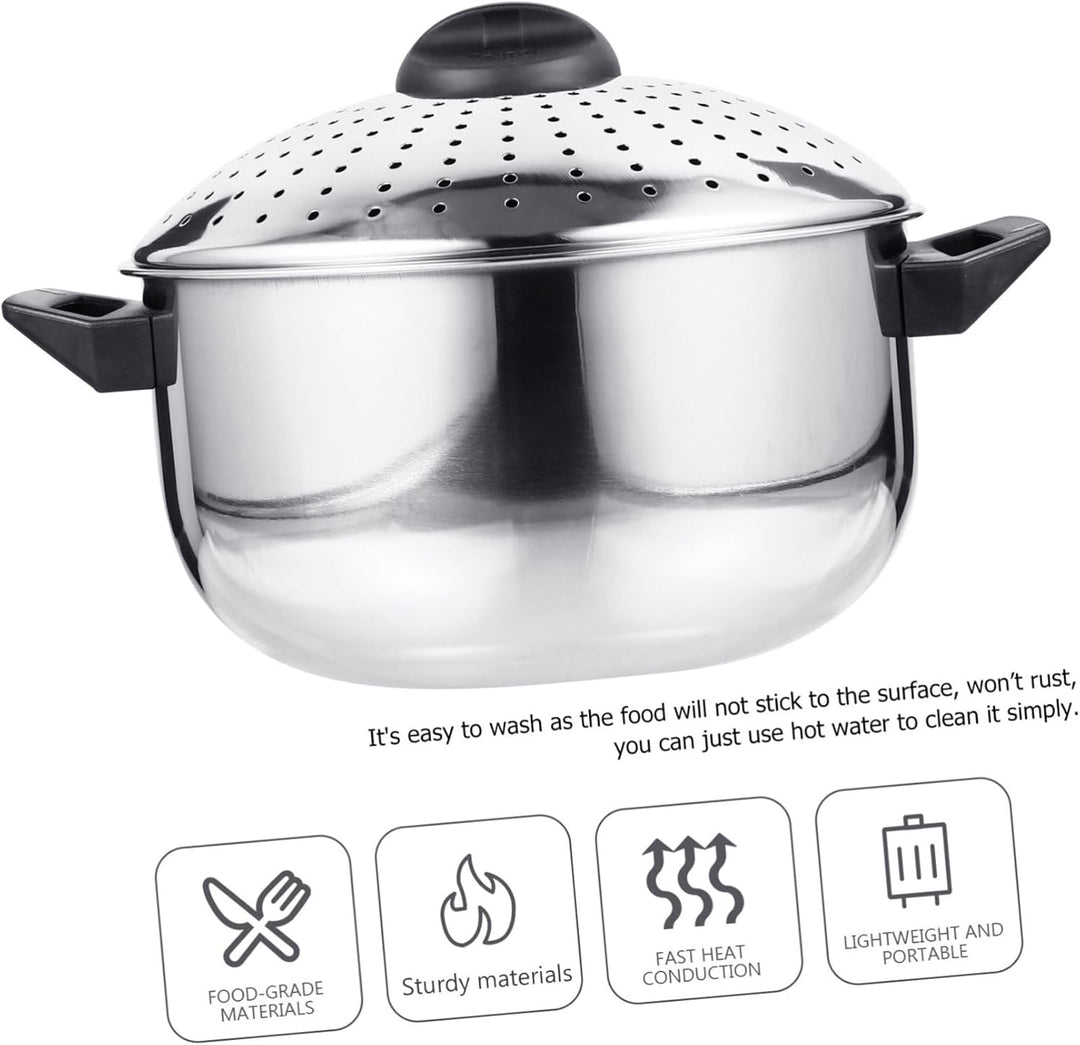 Cabilock Auflaufform Mit Deckel Nudeln Pasta Topf Lager Topf Pasta Herd Metall Nudel Kochen Topf für