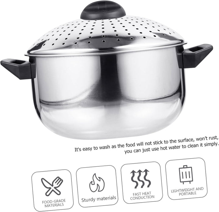 Cabilock Auflaufform Mit Deckel Nudeln Pasta Topf Lager Topf Pasta Herd Metall Nudel Kochen Topf für