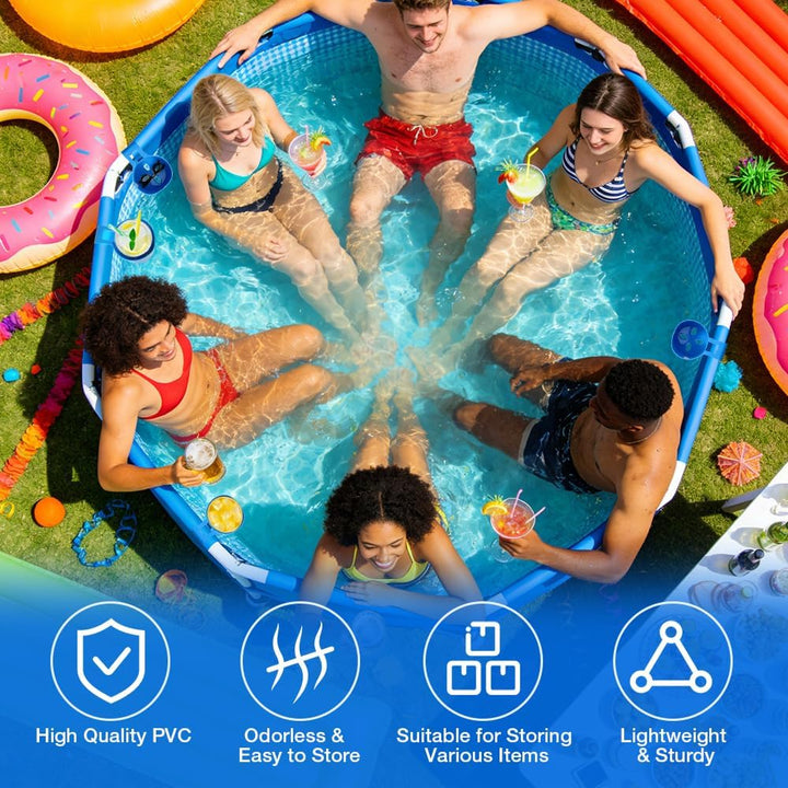 6 Stück Getränkehalter Pool, Pool Getränkehalter Poolrand aus Kunststoff, Getränke Halter-Pool für S