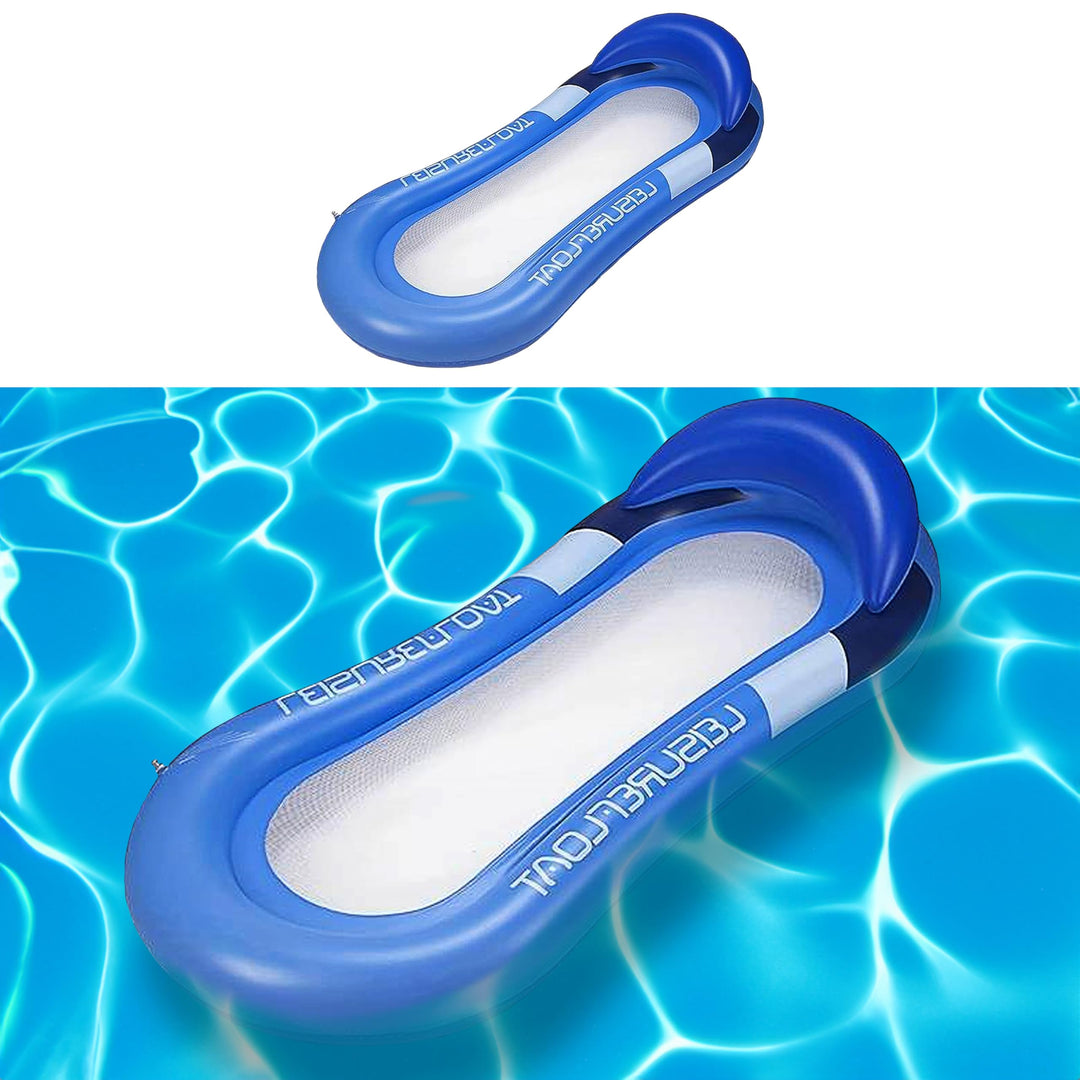 Wasserbett aufblasbar | blau 160x90cm PVC | Belastbarkeit bis 100Kg | Luftmatratze für See Meer Schw