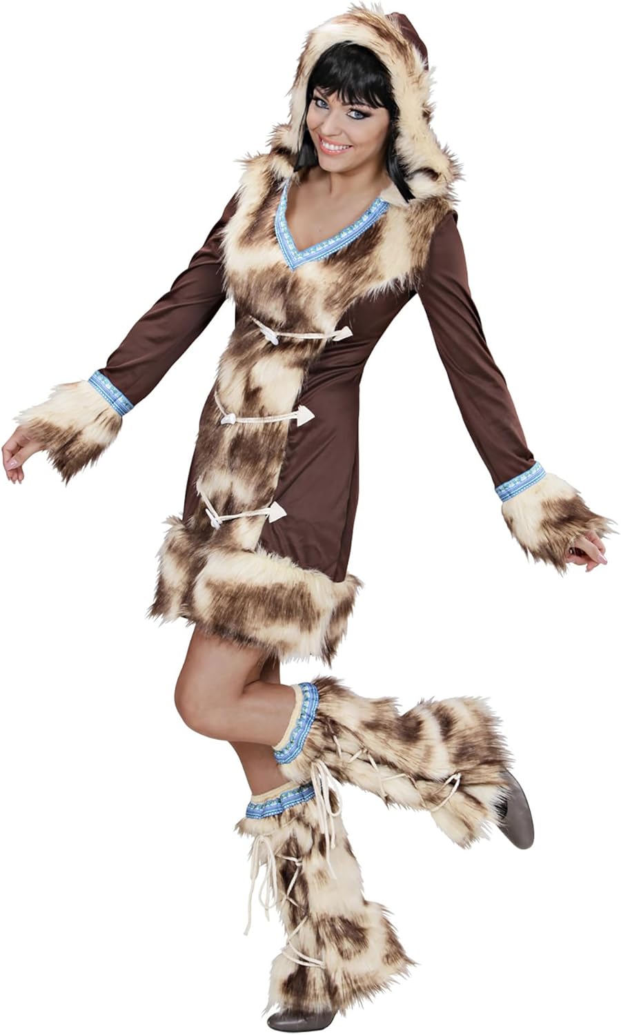 "AIKAA ESKIMO GIRL" (hooded dress, leg warmers) - (L), L