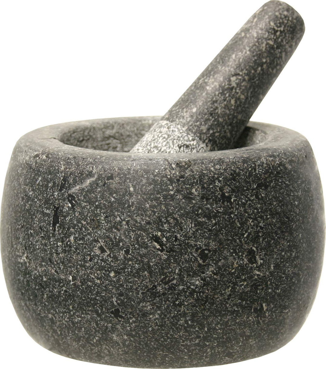 JADE TEMPLE 17204 Steinmörser mit Stössel im Set, effektives und einfaches mörsern,aus massivem Gran