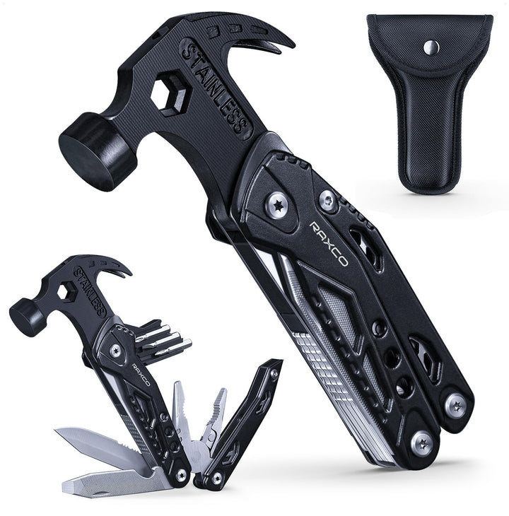 Vatertag Geschenk, RAXCO 15 in 1 Multitool Hammer Plier und Multifunktionswerkzeug Multitool Zange f