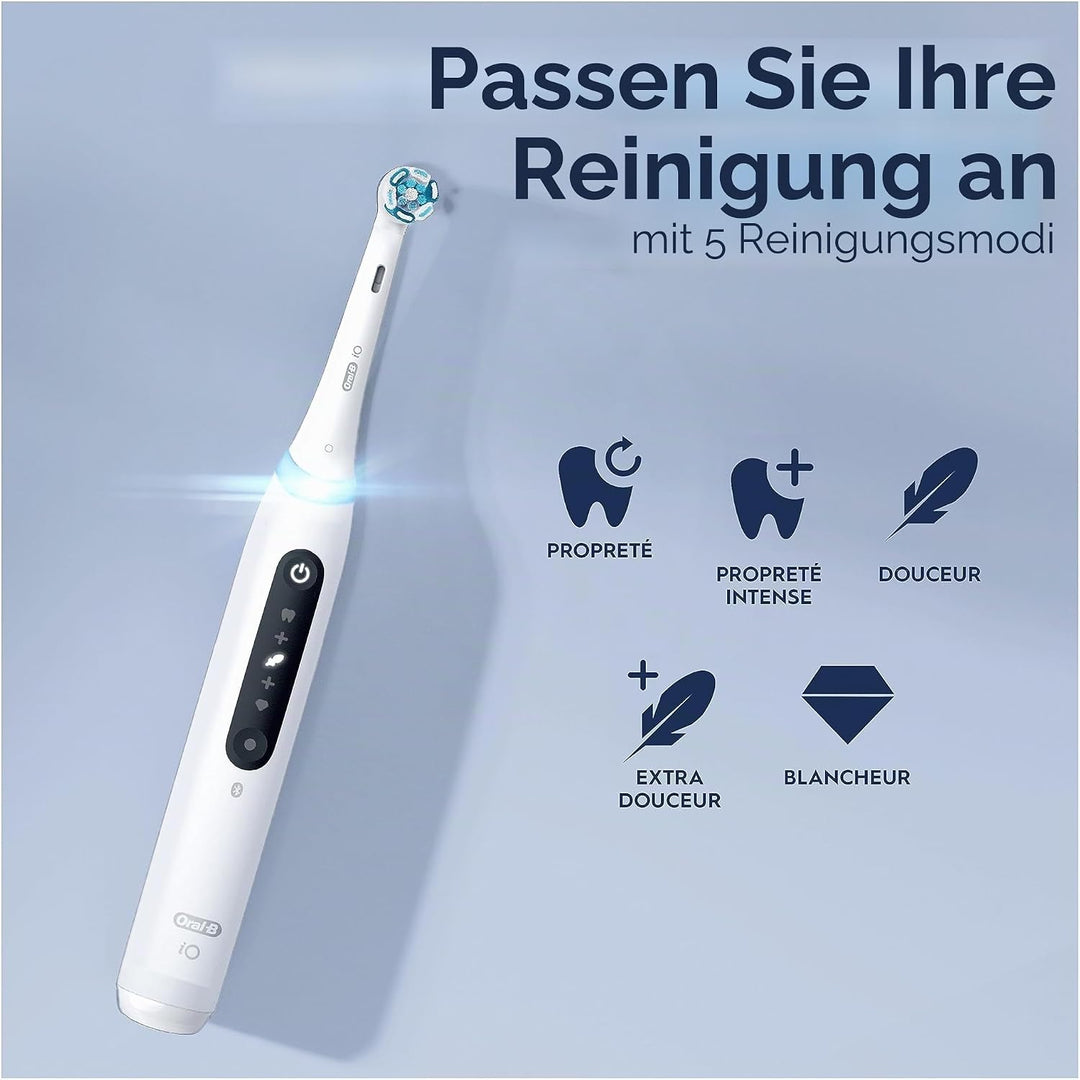 Oral-B iO 5N Elektrische Zahnbürste, ein Drucksensor zum Schutz von Zahnfleisch und empfindlichen Zä
