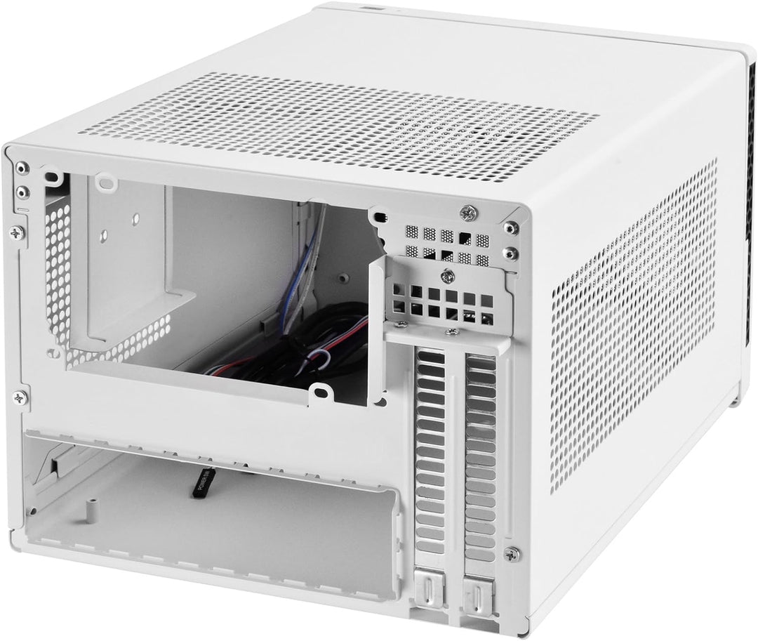 SilverStone SST-SG13WB - Sugo Mini-ITX kompaktes Cube Gehäuse, Mesh-Frontblende, schwarz-weiss, SST-