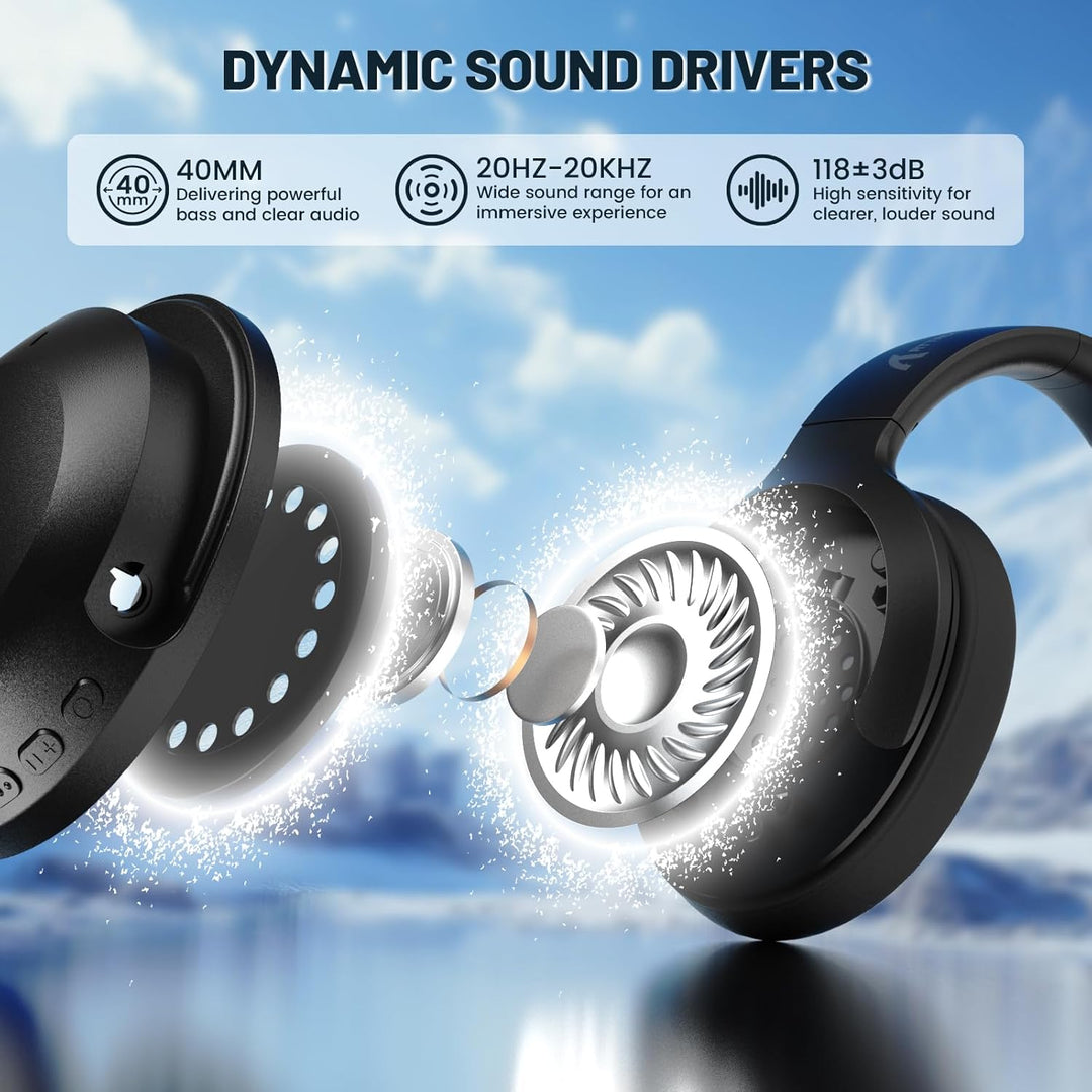 ATTACK SHARK G300 ANC Kabellose Kopfhörer, Ultraleicht Faltbare Over-Ear Kopfhörer mit Kabel/Bluetoo