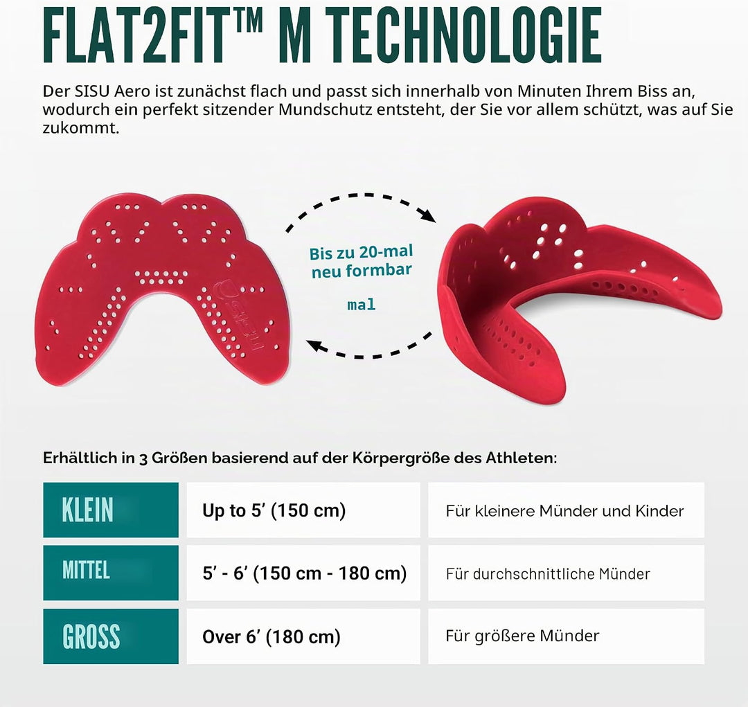 SISU Erwachsene Nextgen Aero Zahnschutz Adult Red, Adult Red
