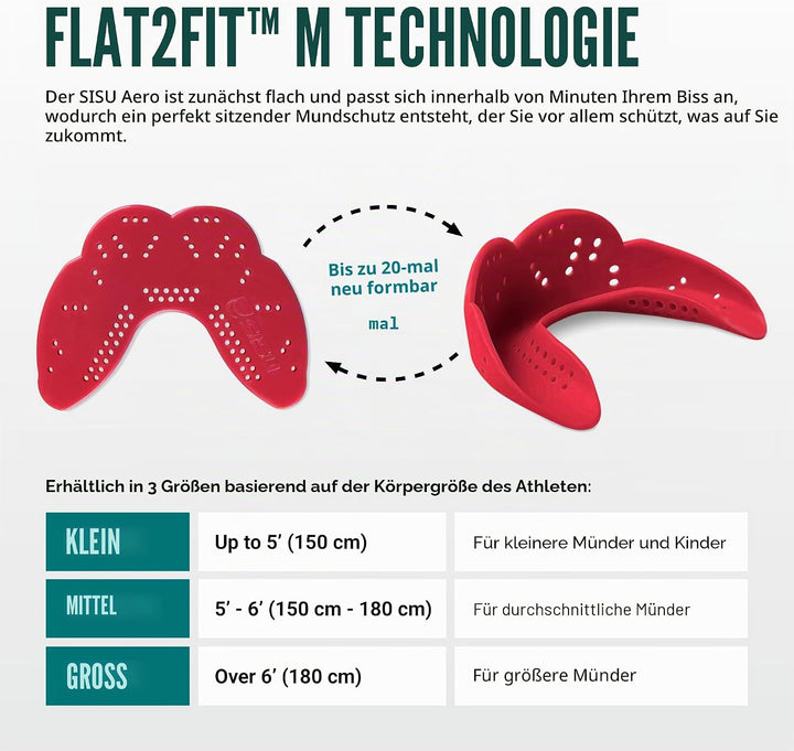 SISU Erwachsene Nextgen Aero Zahnschutz Adult Red, Adult Red