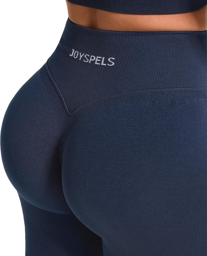 JOYSPELS Scrunch Butt Leggings Damen, Gym V Förmige Bund High Waist Sport Booty Lifting Po Push Up S