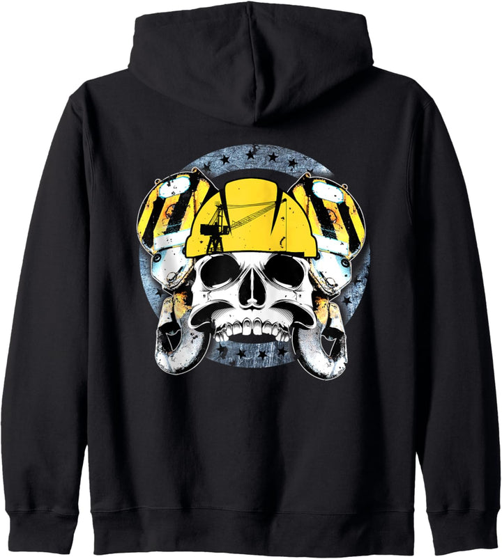 Kranführer Geschenke Design auf der Rückseite der Kleidung Kapuzenjacke