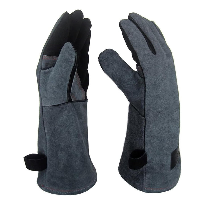 APOGO Ofenhandschuhe Backhandschuhe Grillhandschuhe 1 Paar Leder Grill Handschuhe 41x15X1.5cm Wildle
